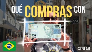 ¿Qué COMPRO con 100 reales 💵  Florianópolis Brasil 🇧🇷 [upl. by Nannaihr]