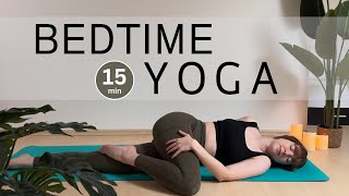 Dreamy BEDTIME Yoga Stretch for BETTER Sleep amp Relaxation  15 Min [upl. by Ahsinyd]