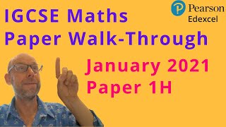 Edexcel IGCSE January 2021 Paper 1H Complete RunThrough and Grade Boundaries [upl. by Shayne577]