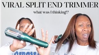 I DID ITI TRIED THE VIRAL TIK TOK TRIMMER ON TEXTURED HAIR AND [upl. by Kirtley]