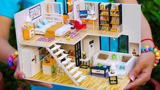 5 DIY Miniature Doll House Rooms [upl. by Lion736]