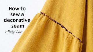 How to sew decorative stitches  bridging or fagoted seam [upl. by Phaedra]