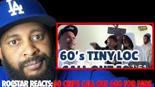 ROCSTAR REACTS 60 CRIPS CALLS OUT 600 FOR THE FADE [upl. by Kobylak]