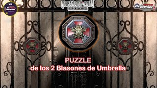 96 PUZZLE de los 2 Blasones de Umbrella 🎮 Resident Evil 1 HD Remaster [upl. by Nimoynib244]