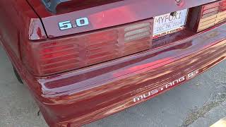 Foxbody 50 stock exhaust vs BBK headers [upl. by Uzzial]