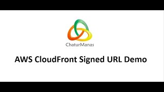 AWS CloudFront SignedURL [upl. by Gaile]