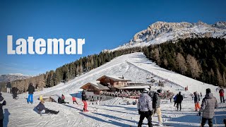 Skiing Latemar Obereggen Pampeago Predazzo [upl. by Girish342]