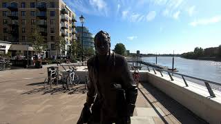 LONDON Walk Tour THAMES PATH from HAMMERSMITH Bridge to PUTNEY Bridge [upl. by Dyrrej647]