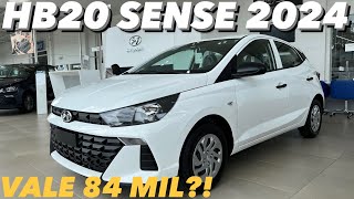 Hyundai HB20 Sense 2024  VERSÃO DE ENTRADA VALE 84 MIL REAIS 4K [upl. by Angel]