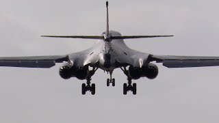 Slow motion B1 Lancer recovering into RAF Fairford England [upl. by Pressman]