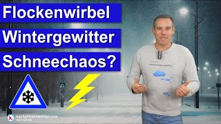 Regional Schneechaos Wintergewitter und Donnerstag Schneetief im Süden und Alpenraum [upl. by Akenna935]