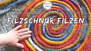 Kreativspielzeug Filzschnur filzen  für Anfänger amp Kinder geeignet  MadamePünktchen [upl. by Corny]