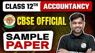 Class 12th Accountancy CBSE Sample Paper 202324  Commerce Wallah by PW [upl. by Tronna]