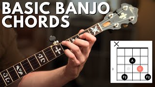 BASIC BANJO CHORDS  Beginner 5String Banjo Lesson [upl. by Orsola]