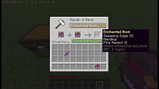 Minecraft Sword Without Knockback 6 enchantments44 levels [upl. by Nohsreg558]