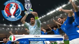 HD Euro 2016  Italia vs Polonia Final 07 PES 2016 FR 1080p60 [upl. by Imoyaba]