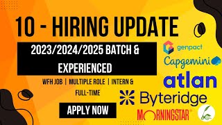 Genpact Mass Hiring  12 Off Campus  202320242025 batch  Multiple role hiringupdate youtube [upl. by Acissej]