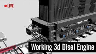 Diesel Locomotive Engine Design  Wheel and front  Diesel Engine [upl. by Enitnemelc]