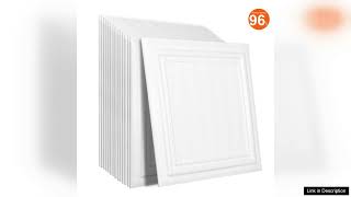 VEVOR Ceiling Tiles 96Pack 20 x 20 in Polystyrene Easy Installation Glueup Review [upl. by Hickie568]