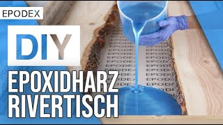 Epoxidharz Rivertisch  Rivertable selbst herstellen  Tutorial [upl. by Ottinger]