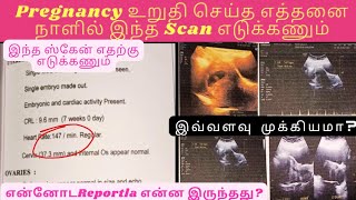 My Pregnancy Scan Report in Tamil 7th week pregnancy scan report  1st month dating scanlpregnancy [upl. by Grantland711]