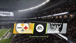 Steelers vs Raiders Week 3 Simulation Madden 24 Rosters [upl. by Enimzzaj]