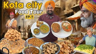 Famous street food in Kota  Rajasthan Episode  2  Kachori  Dhaba Food  Biryani  Dosa  Soda [upl. by Aistek950]