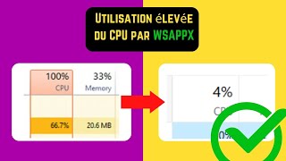 Résolution du problème dutilisation élevée du CPU par WSAPPX French [upl. by Darn]