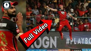 AB De Villiers Best Catch Of The IPL 2018  De Villiers Superman Catch Video  RCB vs SRH IPL 2018 [upl. by Aleafar]