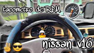 instalando tacometro de revoluciones RPM nissan V16B13tsuru [upl. by Tosch]