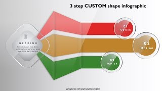 11Create 3 Step CUSTOM SHAPE infographicPowerPoint PresentationGraphic DesignFree Template [upl. by Karlis]