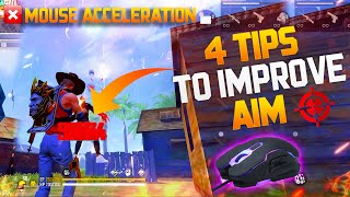 4 Tips to fix mouse acceleration problem in free fire  How to improve aim and accuracy in freefire [upl. by Kathryne122]