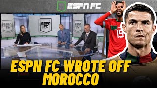 ESPN FCs World Cup Prediction Went So Wrong  Morocco 10 Portugal Reaction [upl. by Engelbert]