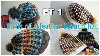 Birds of a Feather Crochet Slouch Hat Pt 1  Crochet Tutorial [upl. by Paschasia]