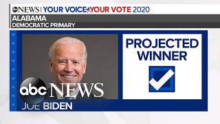 Biden projected to win Alabama Democratic primary l ABC News [upl. by Ainedrag30]