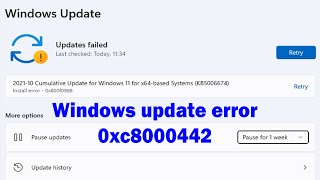 How to fix Windows update error 0xc8000442 windows 11 or 10 [upl. by Idok]