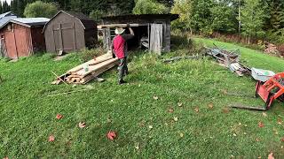 EcoVillage Rénover un shed pour entreposer le bois pour construire des Tiny House [upl. by Pember]