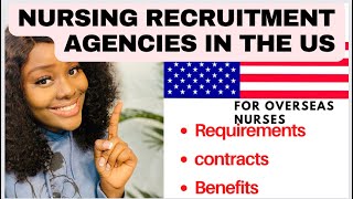 NURSING RECRUITMENT AGENCIES IN THE USA 🇺🇸FOR INTERNATIONAL NURSESRequirementsBenefitsContracts [upl. by Leblanc765]