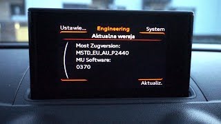 Audi A3 8V MMI MSTD red hidden menu engineering mode [upl. by Nytsirhc135]