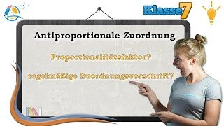 Antiproportionale Zuordnung  Klasse 7 ★ Wissen [upl. by Zanze]