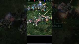 ThorZain defeat a bigger protoss army of MCs with perfect EMPs in StarCraft 2 [upl. by Woody]