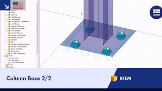 Dlubal RFEM  Column Base 22 [upl. by Hamish602]