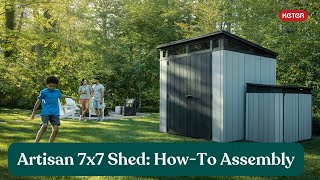 How to Assemble the Artisan 7x7 Storage Shed  Keter [upl. by Emylee]