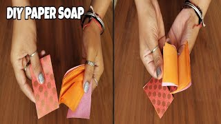 DIY PAPER SOAPHOMEMADE PAPER SOAPHOW TO MAKE PAPER SOAP AT HOME [upl. by Evalyn]