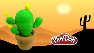 play doh cactus  how to make with playdoh [upl. by Coppinger787]