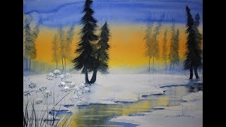 Winterabend in Aquarellfarbe [upl. by Phineas874]