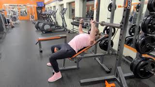 Incline Barbell Bench Press Tutorial 45 degree angle [upl. by Maunsell]