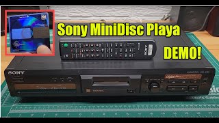 Sony MiniDisc Player DEMO MDSJE330 [upl. by Estey555]