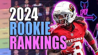 UPDATED TOP 24 DYNASTY ROOKIE RANKINGS amp TIERS  Dynasty Fantasy Football [upl. by Ragas]