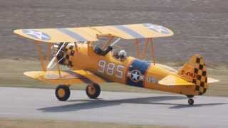 HD Beautiful Boeing PT17 Stearman Landing CSU3 [upl. by Nwahsar]